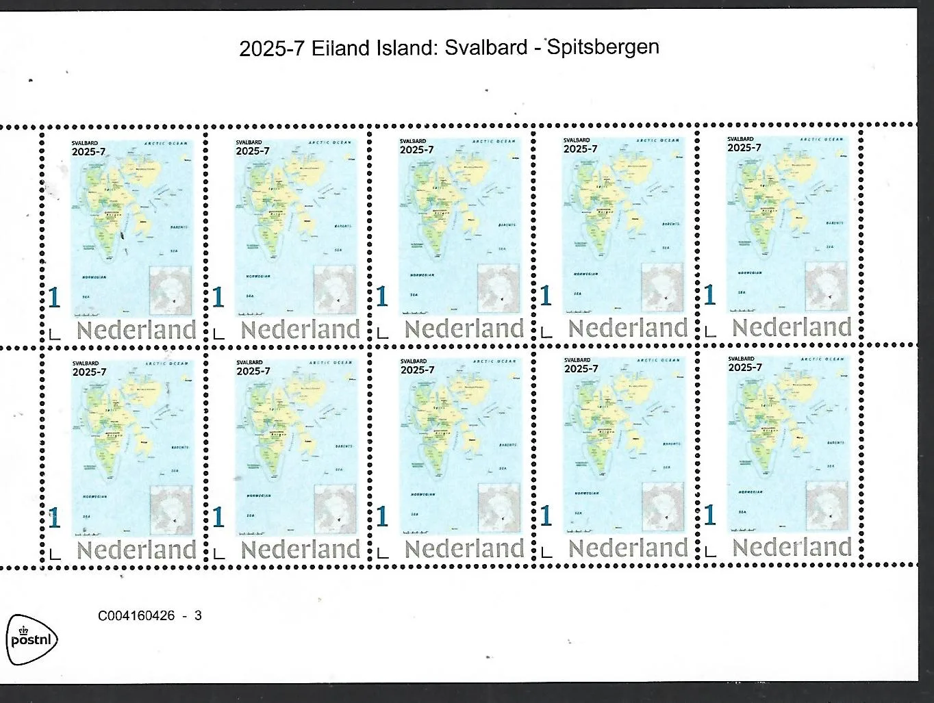 Nederland 2025-7 eiland island: Svalbard Spitsbergen Antarctica sheet postfris/mnh