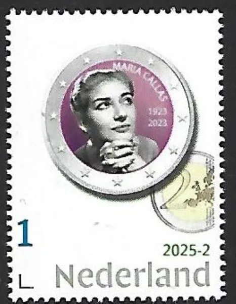 Netherlands 2025-2 Maria Callas stamp coin MNH