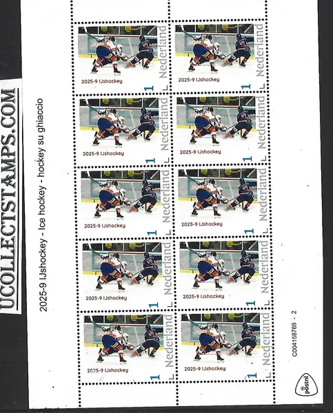 Nederland 2025-9 IJshockey Ice hockey hockey su ghiaccio sheetlet postfris/mnh