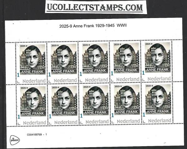 Nederland 2025-9 Anne Frank: Het Achterhuis sheetlet postfris/mnh