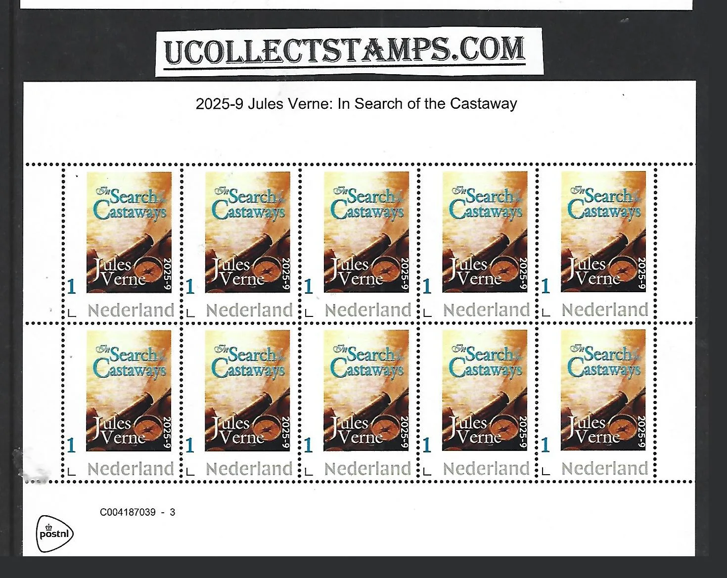 Netherlands 2025-9 Jules Verne: search of the castaways sheetlet MNH