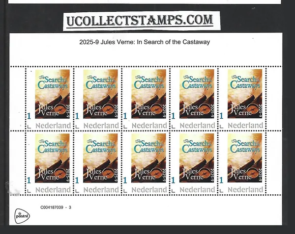 Netherlands 2025-9 Jules Verne: search of the castaways sheetlet MNH
