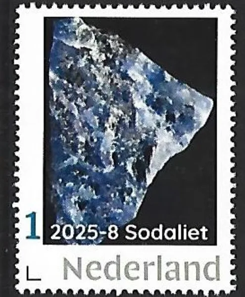 Nederland 2025-8 Mineraal Mineral: Sodaliet Sodalite postfris/mnh