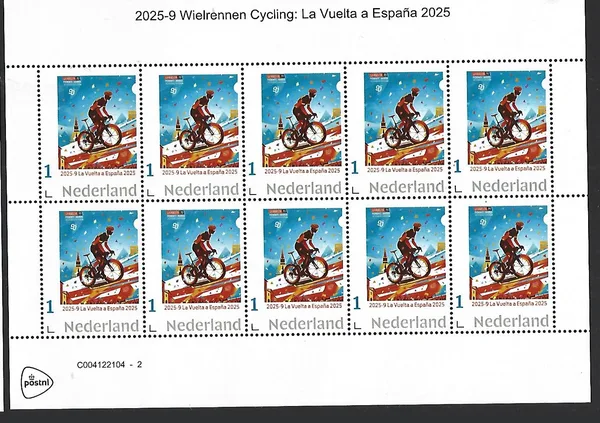 Nederland 2025-9 Wielrennen Cycling: La Vuelta sheetlet postfris/mnh