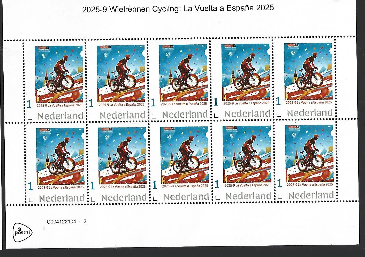 Netherlands 2025-9 Cycling: La Vuelta sheetlet MNH