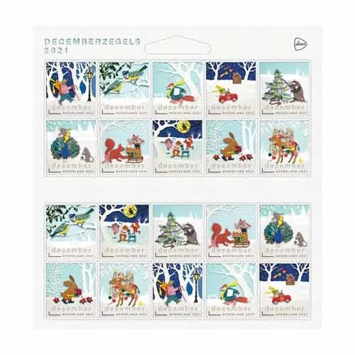 Nederland 2021 Decembzegel Kerstmis V3978-3987 postfris/mnh