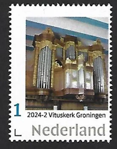 Nederland 2024-2 Orgel Organ: Kantens Vituskerk Groningen sheetlet postfris/mnh