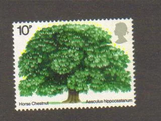 Great Britain 1974 Chestnut tree postfris/mnh