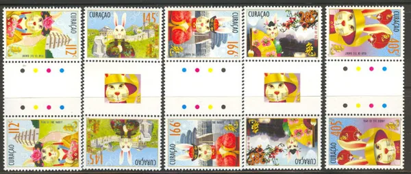 Curacao 14a-18a jaar van de Haas 2011 brugparen/gutterpairs postfrs/mnh