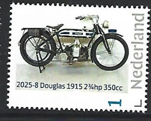 Nederland 2025-8 Motorfiets Motorcylce: Douglas 1915 2 3/4 350CC postfris/mnh