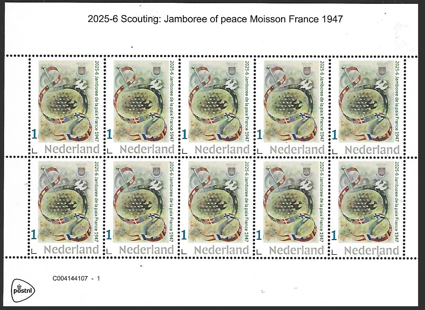Nederland 2025-6 Scouting 6th World jamboree Moisson France sheetlet postfris/mnh