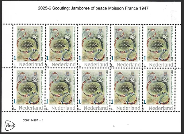 Nederland 2025-6 Scouting 6th World jamboree Moisson France sheetlet postfris/mnh