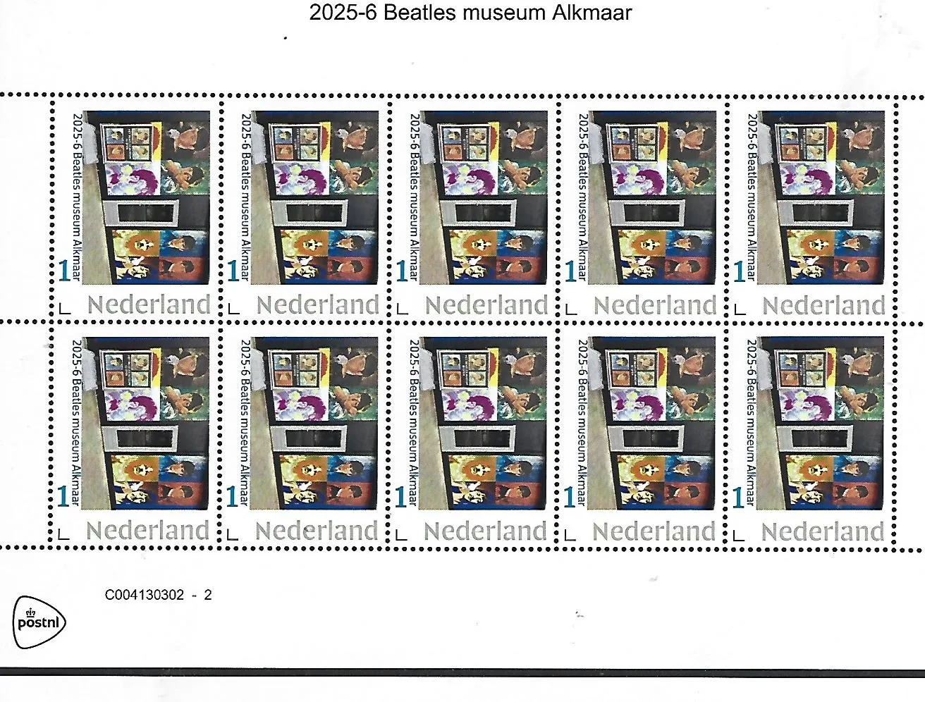 Netherlands 2025-6 Beatles museum Alkmaar sheetlet MNH