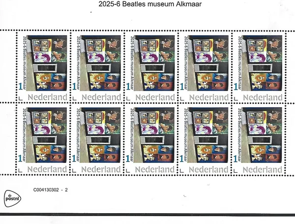 Nederland 2025-6 Beatles museum Alkmaar sheetlet postfris/mnh
