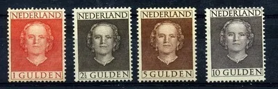 Netherlands 534-537 Queen Juliana 'en Face' 1949-1951 luxury MNH