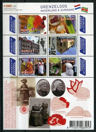 Nederland V2752-2757b Grenzeloos Nederland-Suriname Agricultuur vel/sheetlet 2010 postfris/mnh
