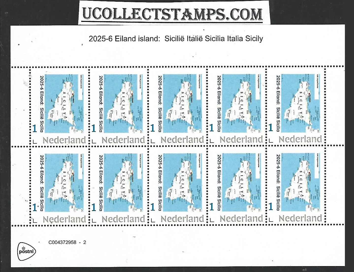 Nederloand 2025-6a Eiland Island: Sicilië Italië sheet postfris/mnh