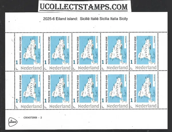 Netherlands 2025-6a Island: Sicily Italy sheet MNH