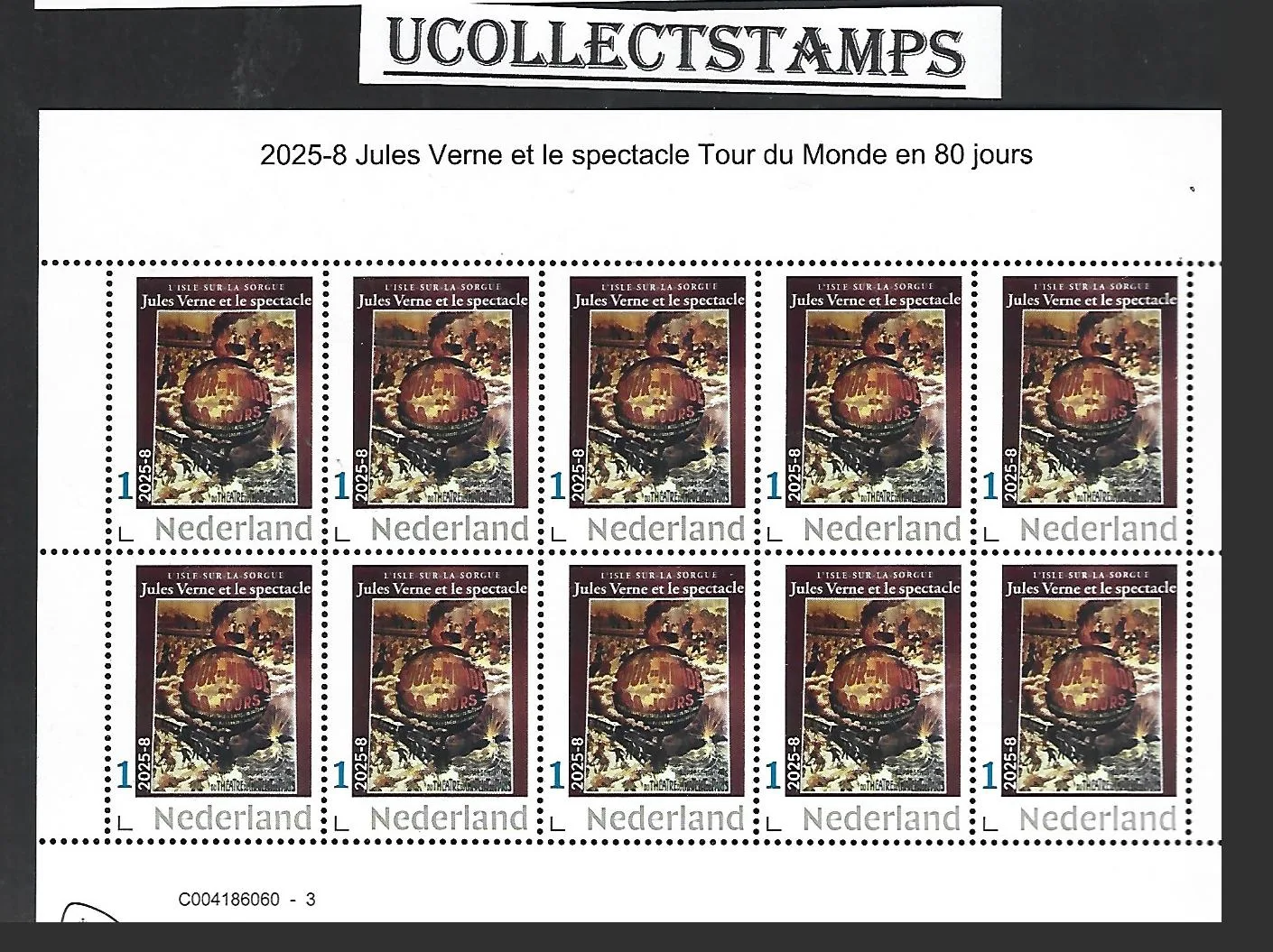 Nederland 2025-8 Jules Verne: Le Spectacle tour du Monde sheet postfris/mnh