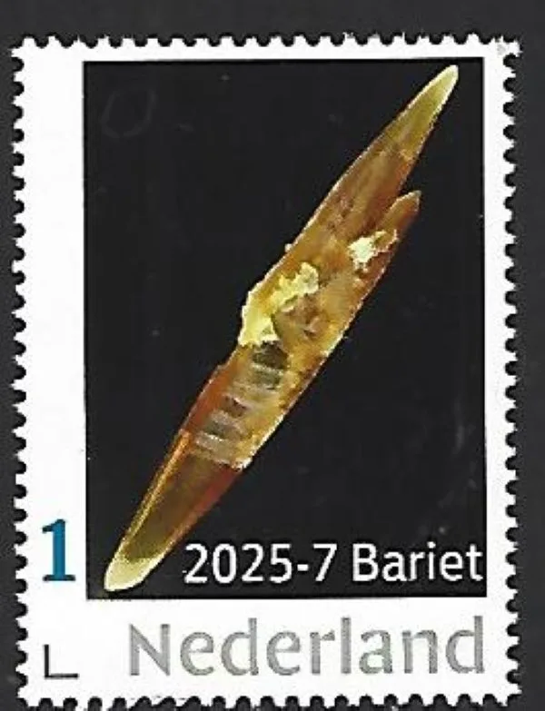 Nederland 2025-7 Mineraal: Bariet Baryte postfris/mnh
