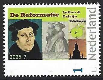 Netherlands 2025-7 M Luther reformation: Luther and Calvin MNH