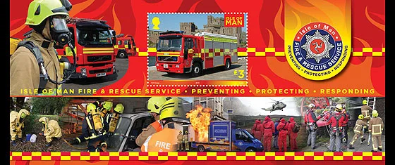 Isle of Man 2013 Fire Services block MNH