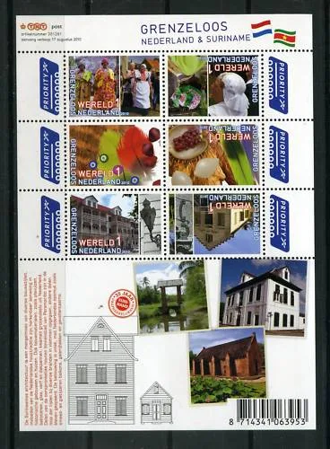 Nederland V2752-2757c Grenzeloos Nederland-Suriname Agricultuur vel/sheetlet 2010 postfris/mnh