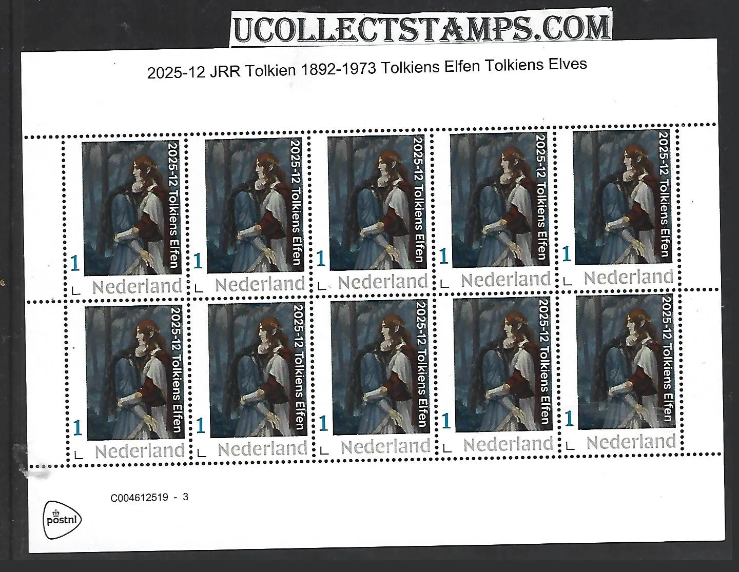 Nederland 2025-12 Tolkien: Tolkiens Elfen Tokien's Elves sheet postfris/mnh
