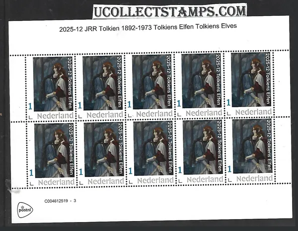 Nederland 2025-12 Tolkien: Tolkiens Elfen Tokien's Elves sheet postfris/mnh