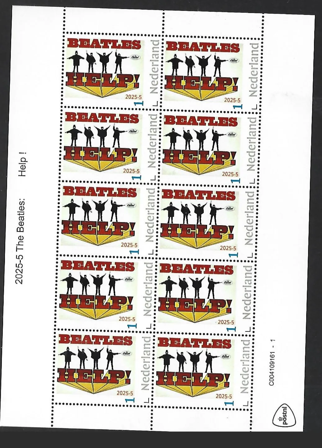 Nederland 2025-5 The Beatles: Help sheet postfris/mnh