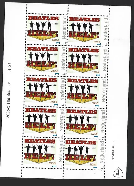 Nederland 2025-5 The Beatles: Help sheet postfris/mnh