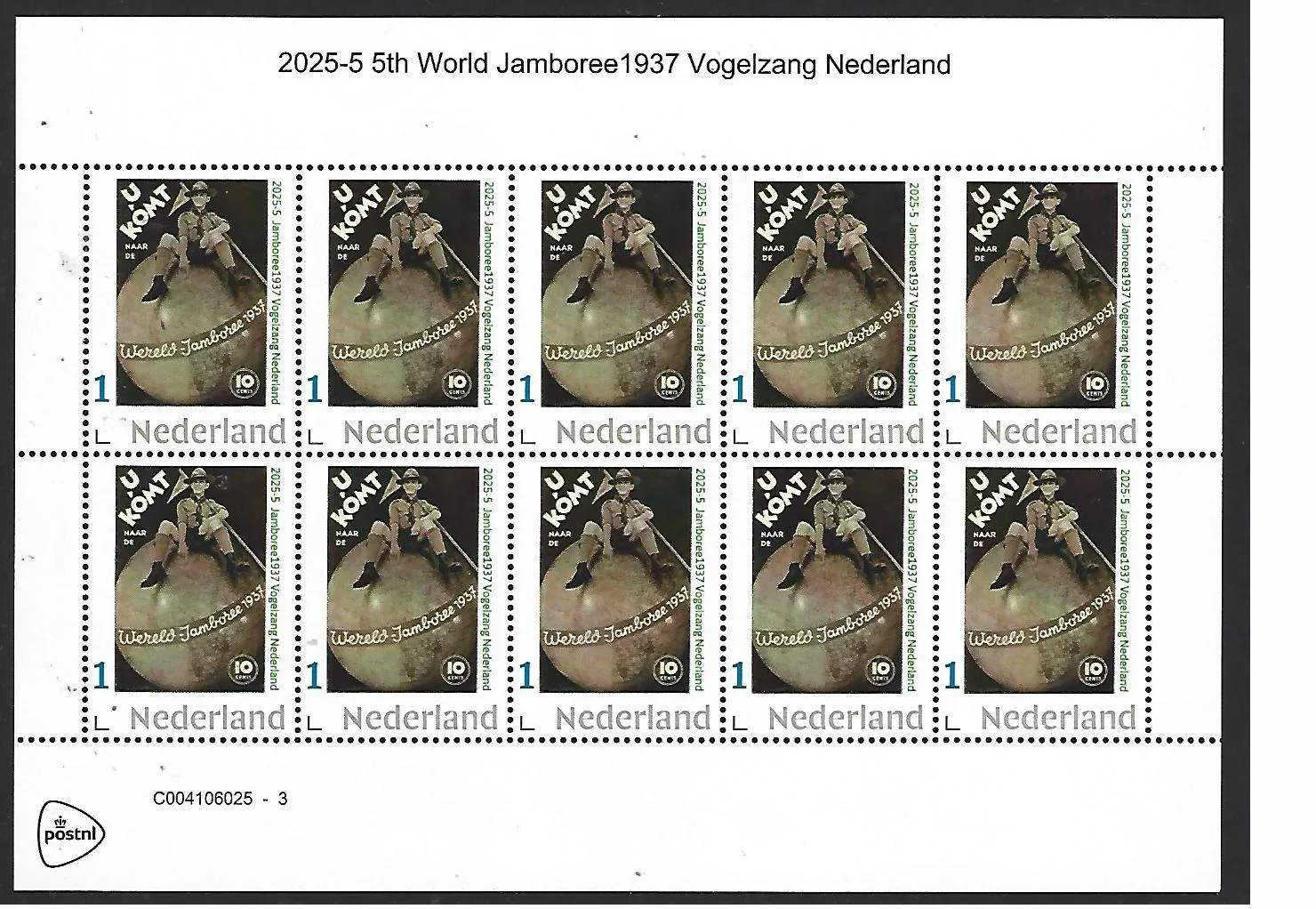 Nederland 2025-5 Scouting 5e World Jamboree Vogelenzang sheet postfris/mnh