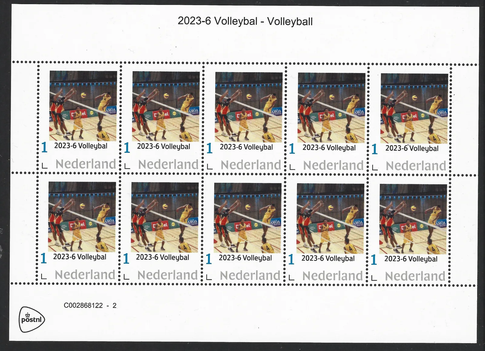 Pays-Bas 2023-6 Volleyball feuille postfris/mnh