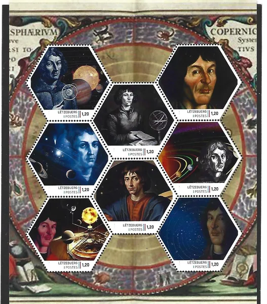 Luxembourg 2025-1 Nicolaus Copernicus Astronomer sheetlet