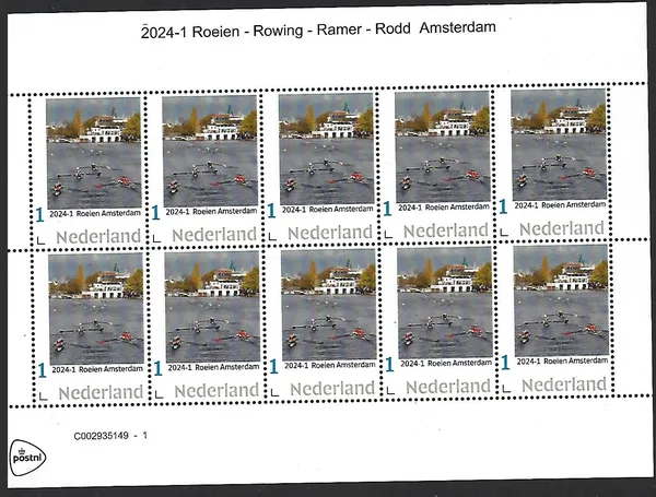 Netherlands 2024-1 Rowing Amsterdam sheetlet MNH