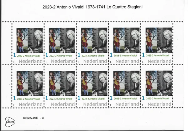 Netherlands 2023-2 Antonio Vivaldi 1678-1741 sheet MNH