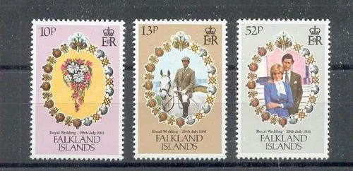 326-328 Falkland 1981 huwelijk Pr Charles - Lady Diana postfris/mnh