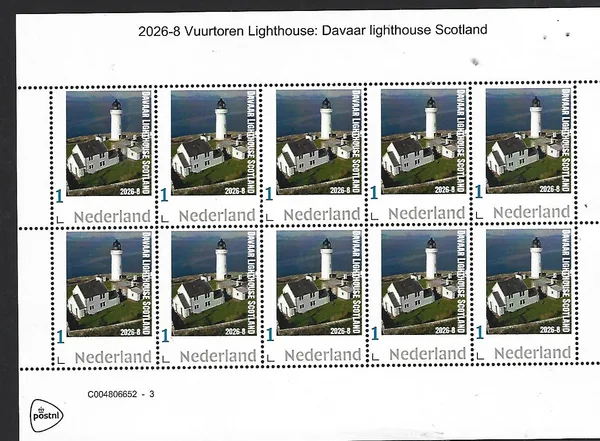 Nederland 2026-8 Vuurtoren Lighthouse Davaar lh Scotland sheet postfris/mnh