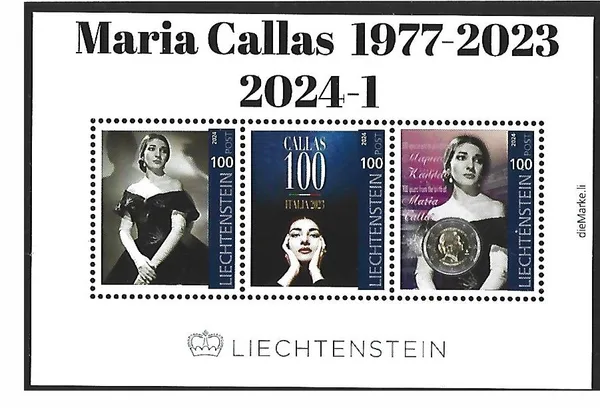 Liechtenstein 2024-1 Maria Callas souvenir sheet MNH
