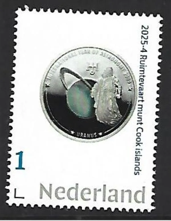 Nederland 2025-4 Ruimtevaart Space: Astronomy day Cook isl. coin postfris/mnh
