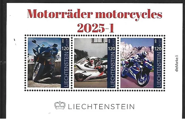 Liechtenstein 2025-1 Motorfiets Motorräder blok postfris/mnh