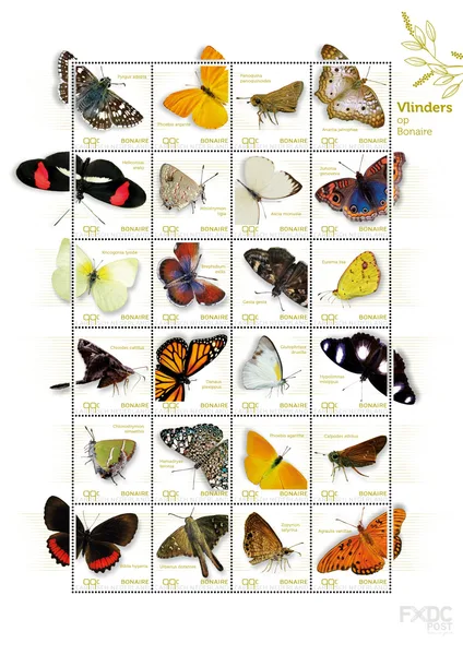Caribisch Nederland 2024: Bonaire Butterflies sheetlet postfris/mnh