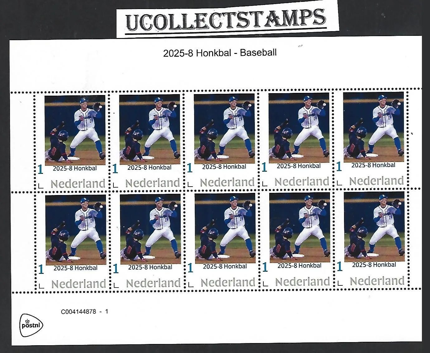 Nederland 2025-8 Honkbal Baseball sheetlet postfris/mnh