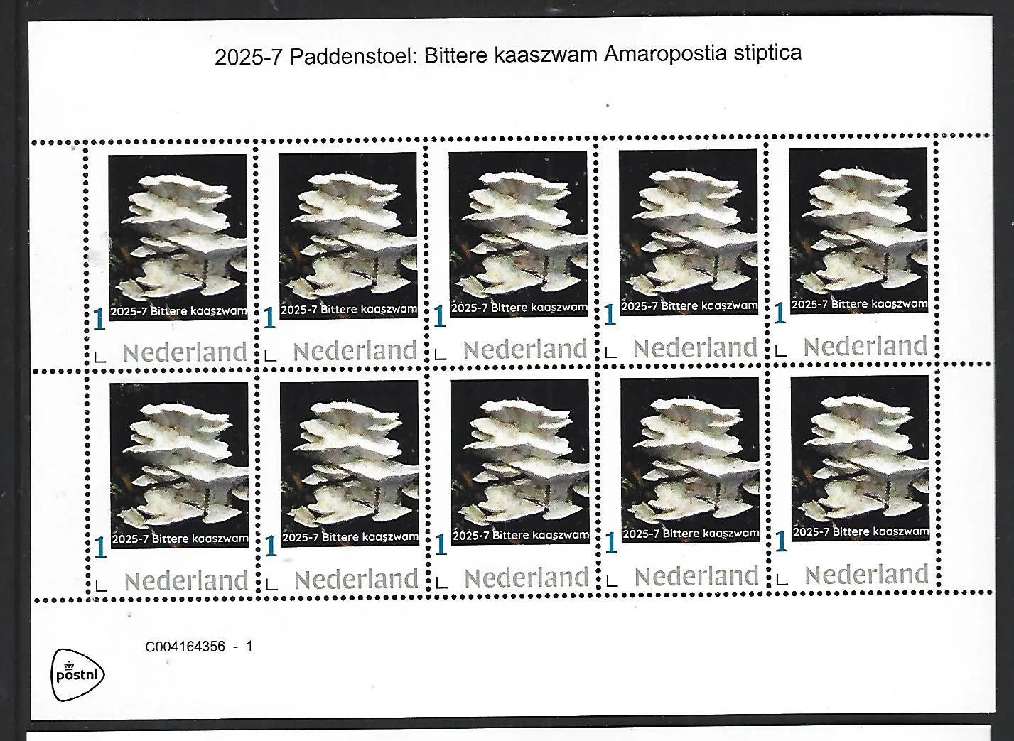Netherlands 2025-7 Mushroom: sheet MNH