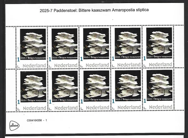 Nederland 2025-7 Paddenstoel Mushroom: sheet postfris/mnh