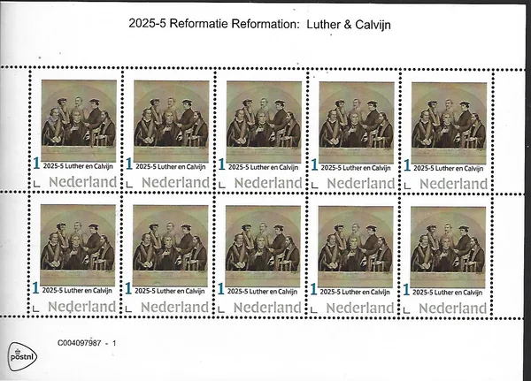 Netherlands 2025-5 Reformation: Luther and Calvin sheet MNH