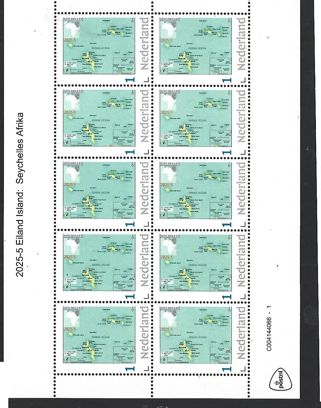 Nederland 2025-5 Eiland Island; Seychelles sheet bpostfris/mnh