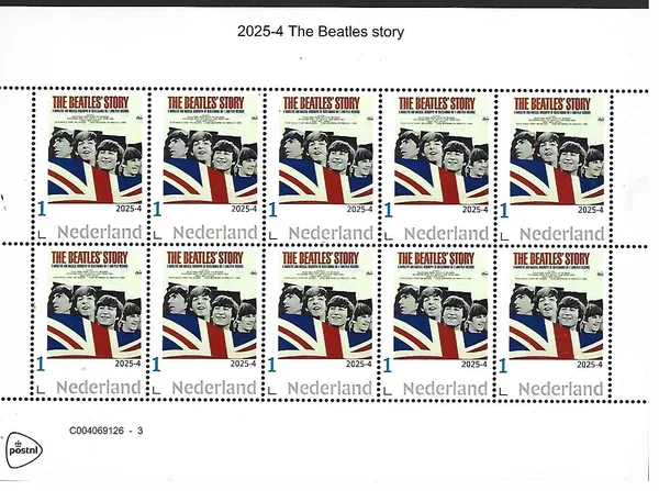 Nederland 2025-4 The Beatles sheetlet postfris/mnh