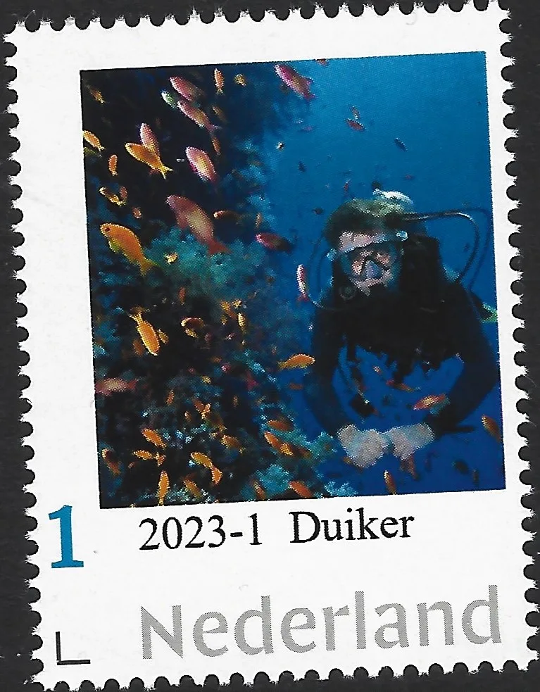 Pays-Bas 2023-1 Plongeur - Diver poissons fish neuf/mnh