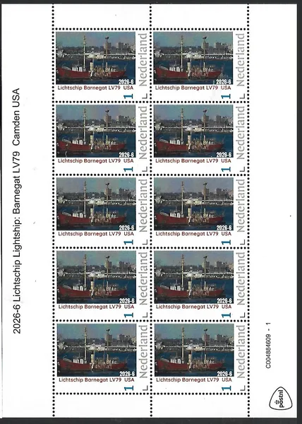 Netherlands 2026-6 Lightship: Barnegat LV79 USA sheet MNH